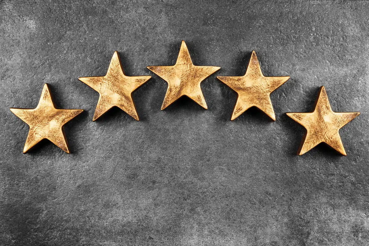 5 stars on dark background