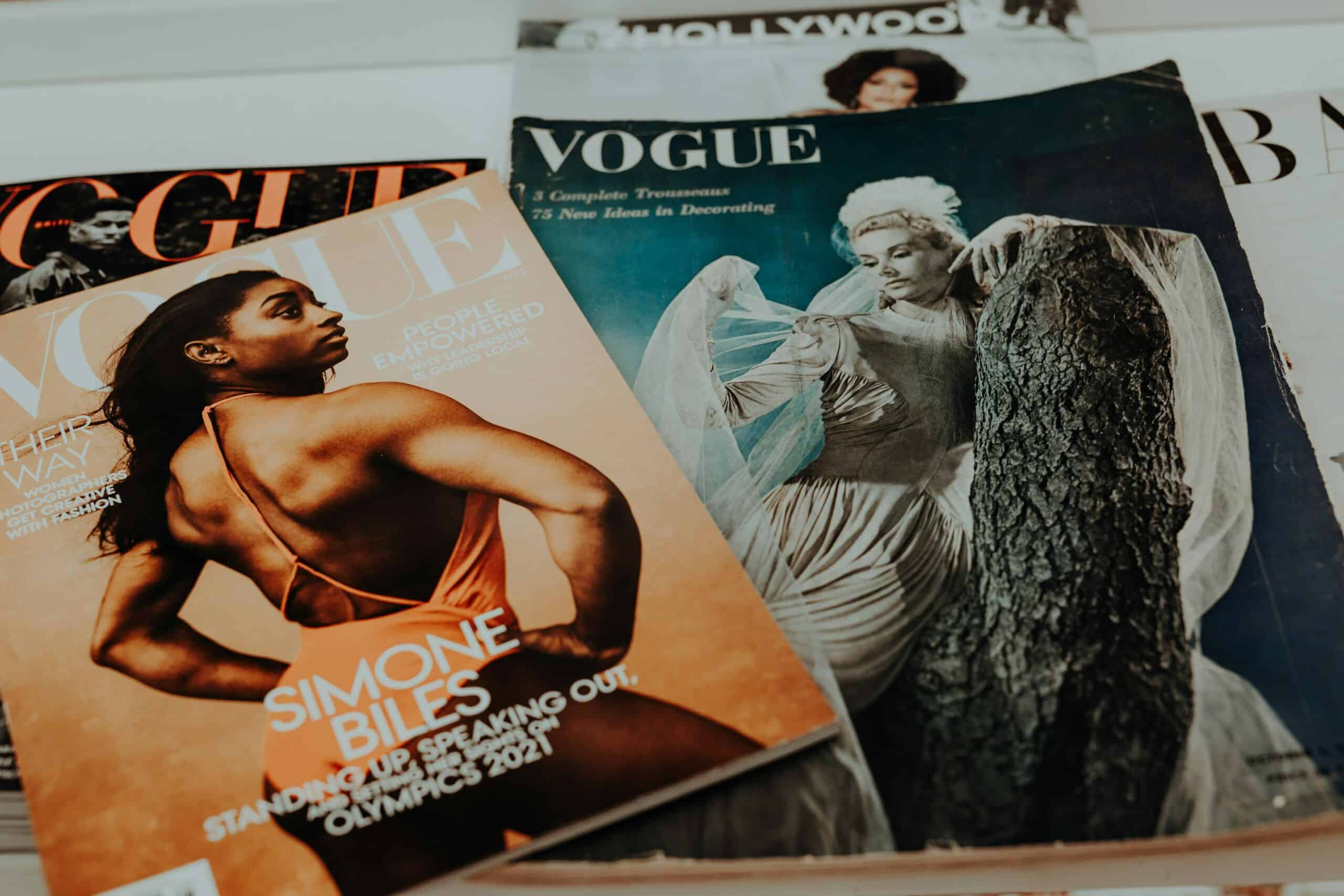 table of magazine covers