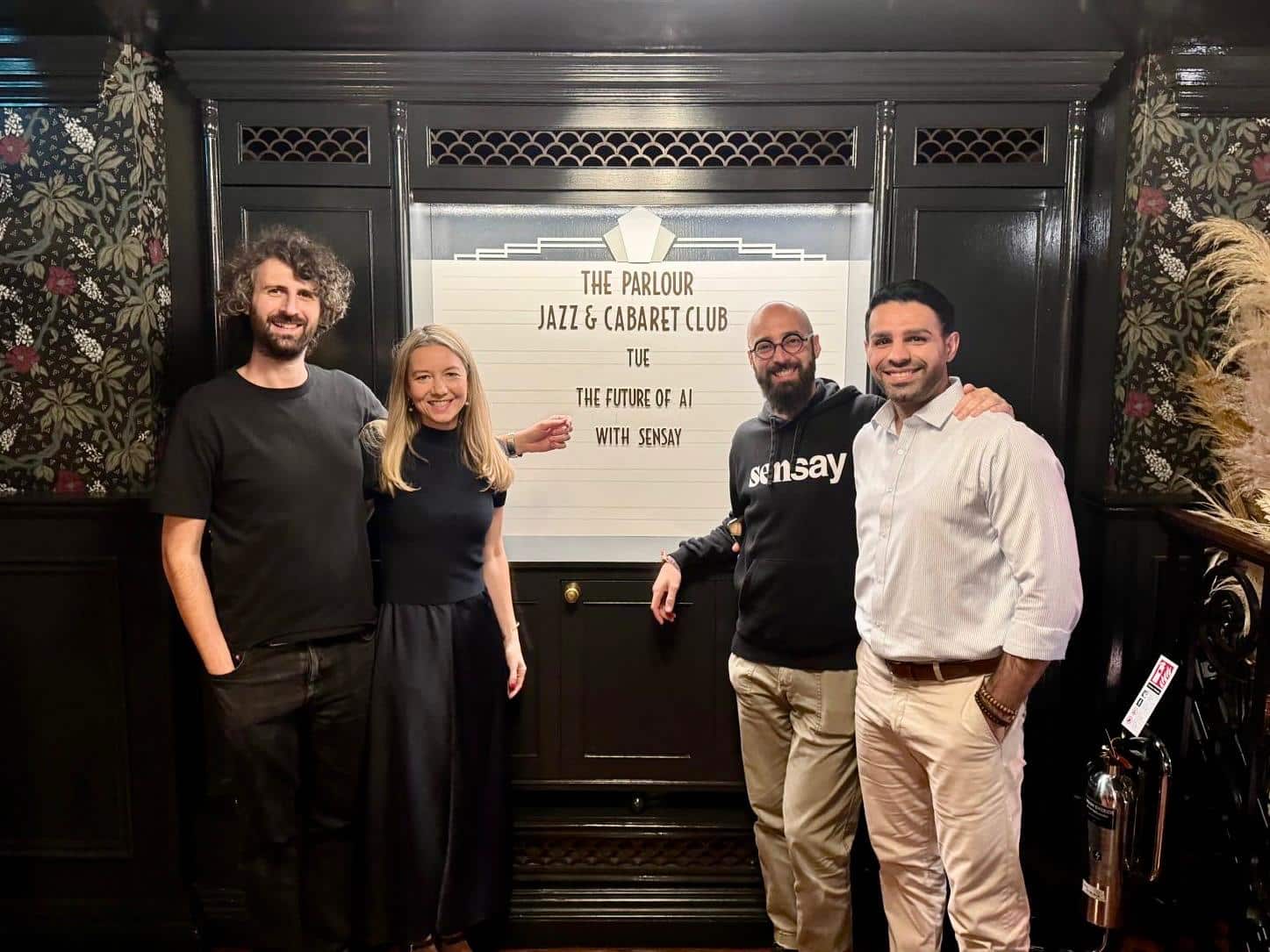 Speakers from Palm and Sensay at AI event at the Ned