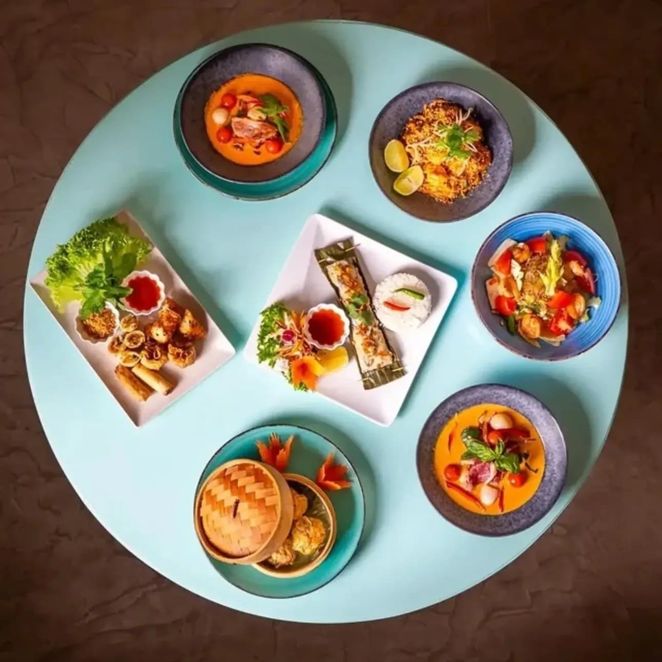 Food at Pom Thai in courchevel