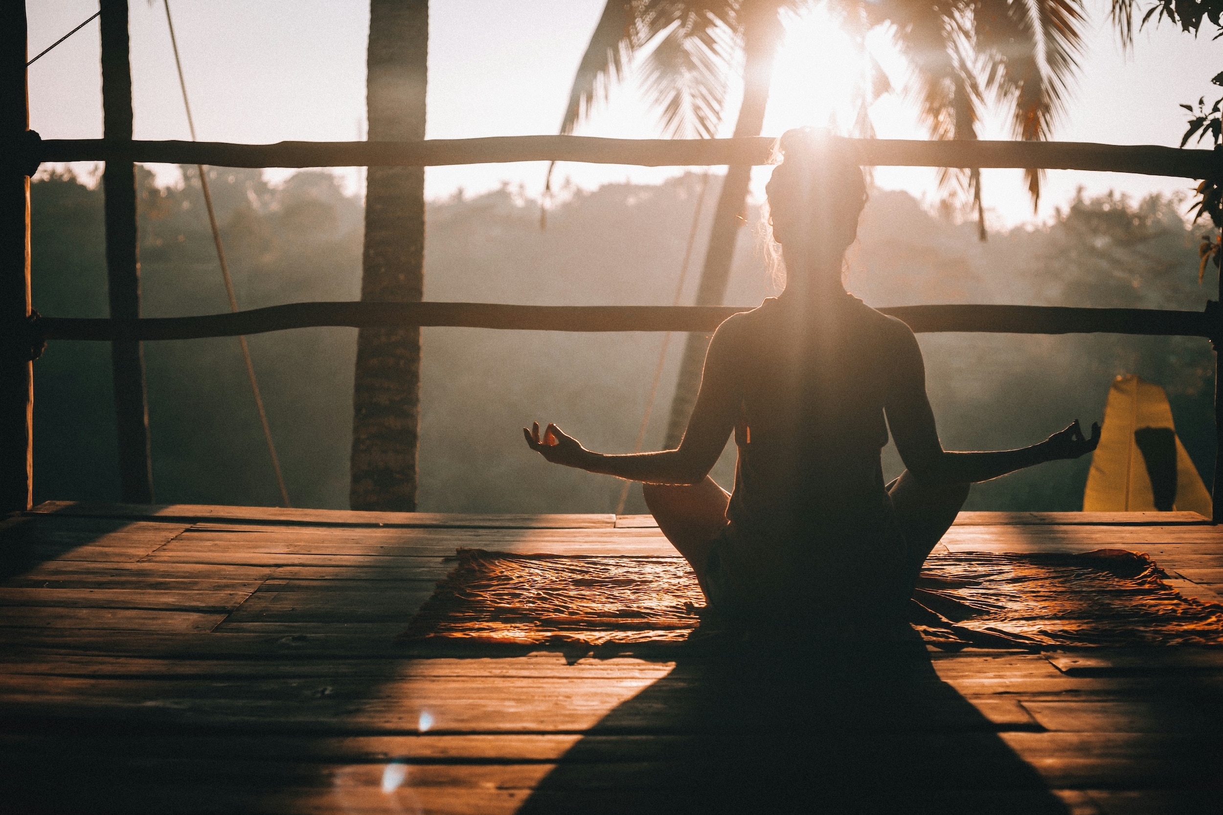 lady doing yoga
